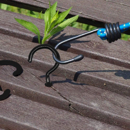 20 Pack 2.9 Inch Vinyl Coated Screw-In Wall Hooks, Mix Color (10 Black+10 White), Great for Indoor & Outdoor Use