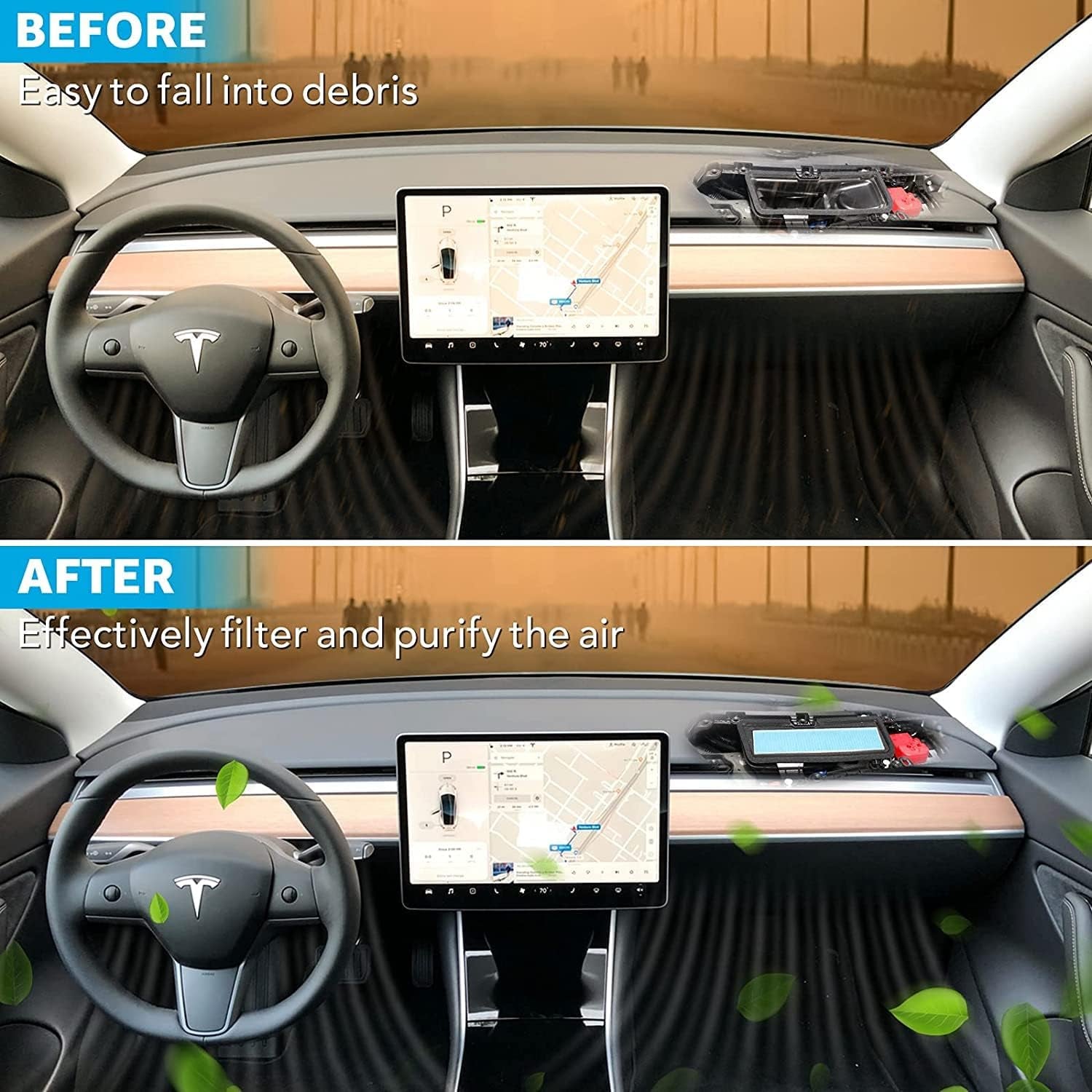 Tesla Model 3 HEPA Intake Air Inlet Filter Accessories for 2023 2022 2021 Model 3