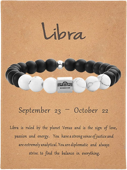 Zodiac Bracelet for Men Constellation Horoscope Bracelet for Women Gifts Zodiac Sign Beaded Bracelet