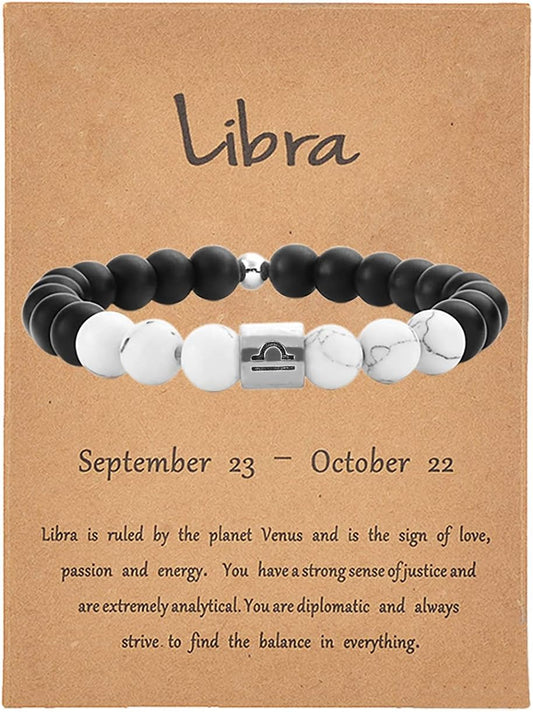 Zodiac Bracelet for Men Constellation Horoscope Bracelet for Women Gifts Zodiac Sign Beaded Bracelet